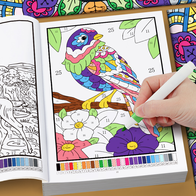 Food And Snacks Coloring Book - Color by Number for Adults Coloring