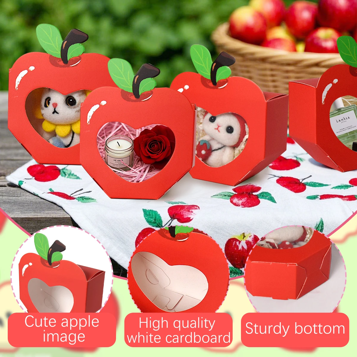 10/20Pcs Apple Window Candy Bo - Food Like Snacks recension och pris