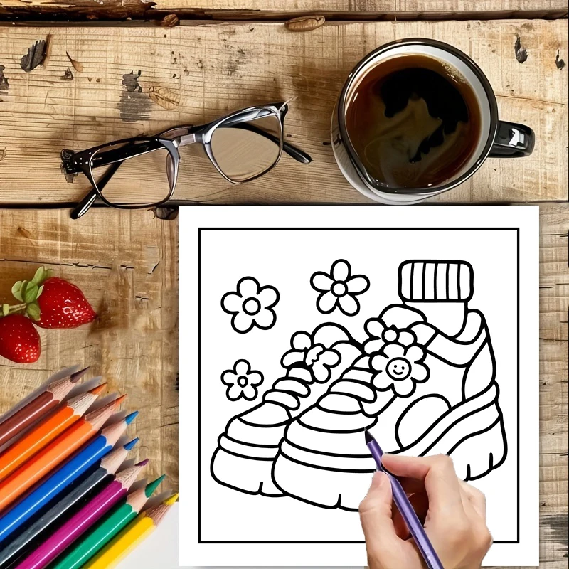Easy Retro Coloring Book for A - Food And Snacks Coloring Book recension och pris