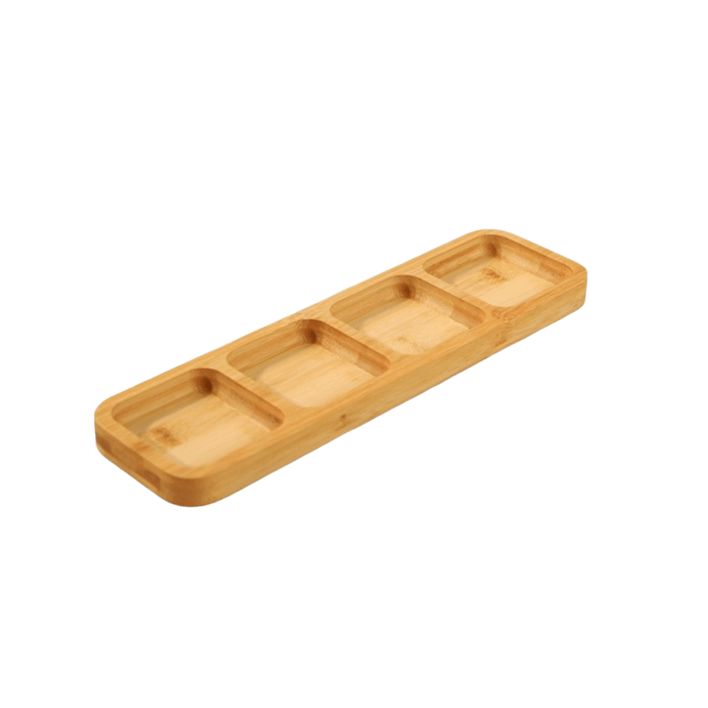 Natural Bamboo Divided Snack S - Food Platter Snacks recension och pris