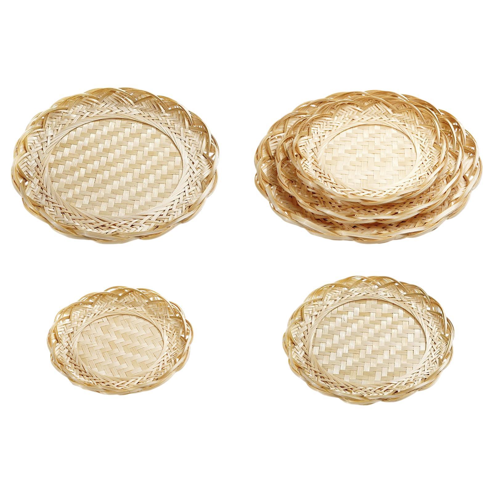 Bamboo Basket Tray Food Storag - Food Platter Snacks recension och pris