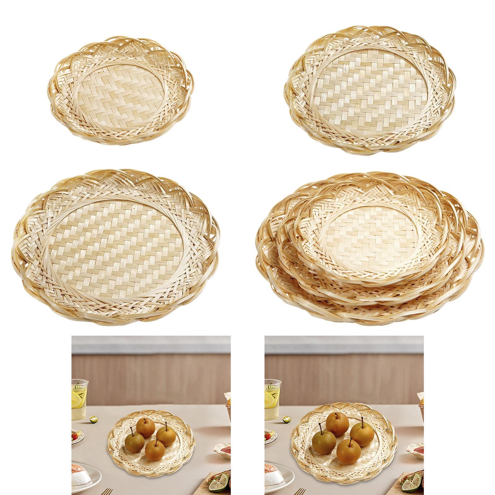 Bamboo Basket Tray Food Storag - Food Platter Snacks recension och pris