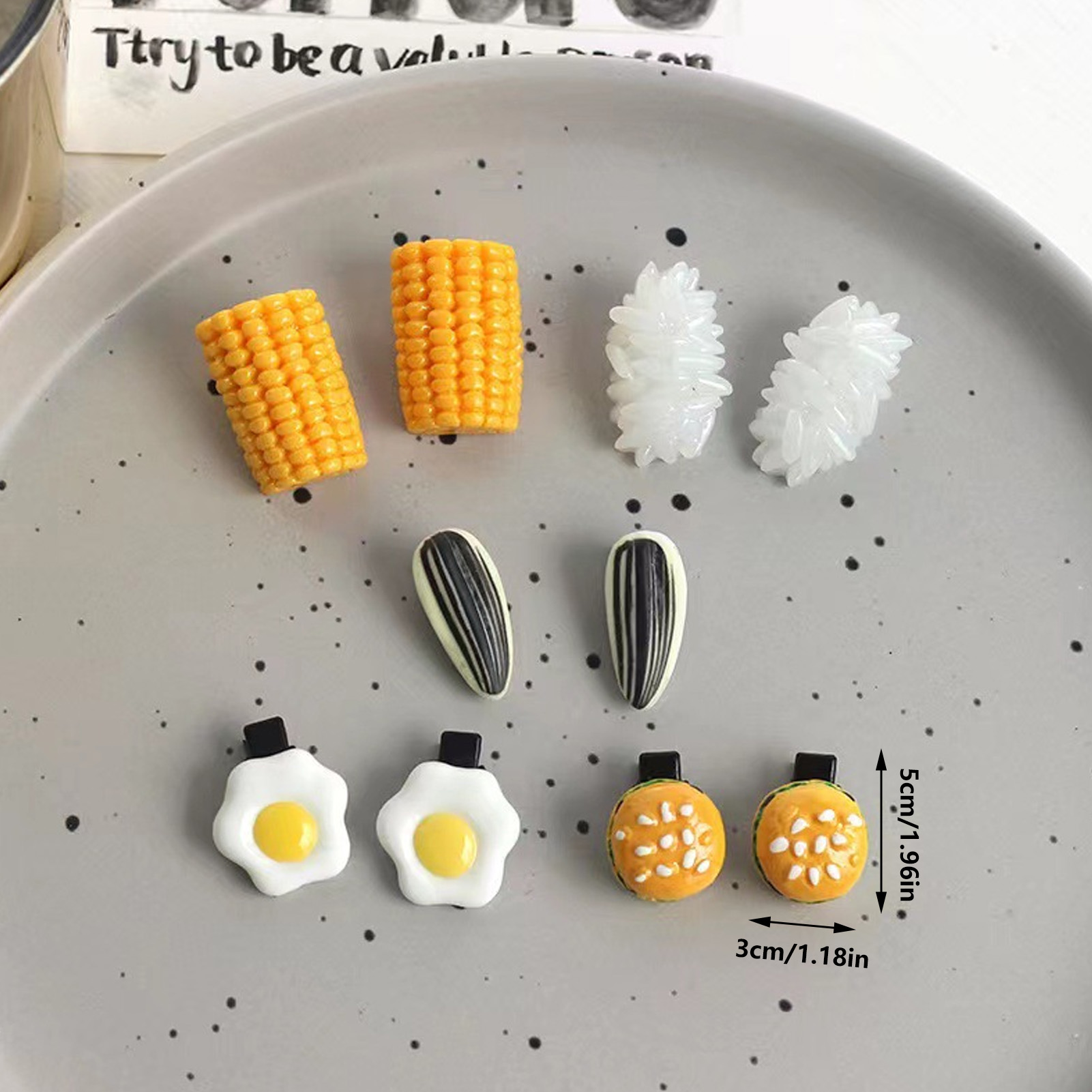 Mini Food Hair Clips Set Reali - Food Like Snacks recension och pris
