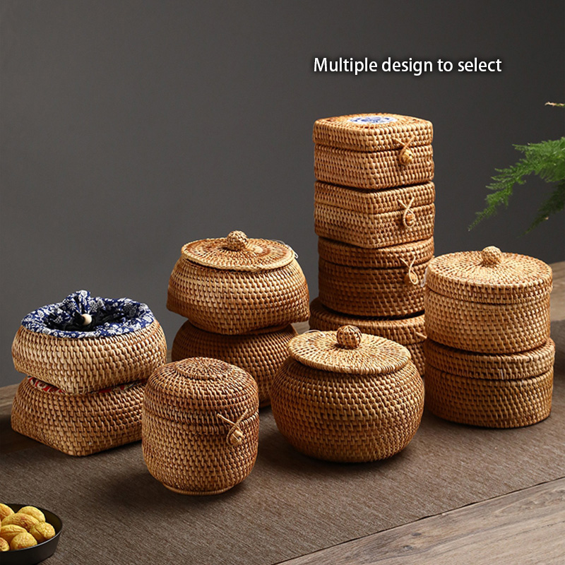 Handwoven Rattan Storage Box W - Food Snacks In Japan recension och pris