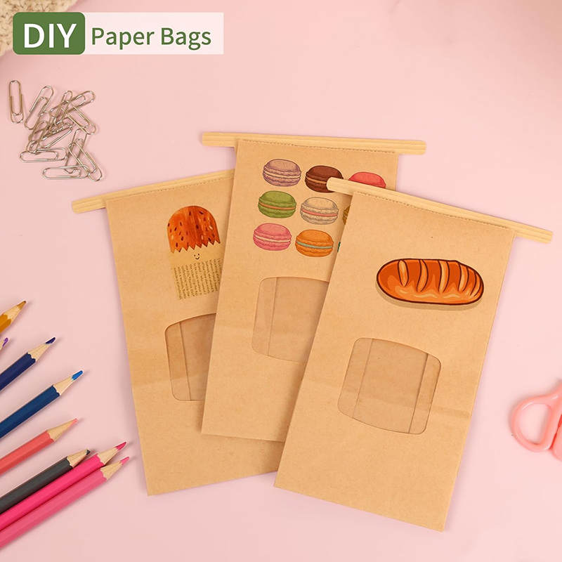 10Pcs Bakery Bags, Window Seal - Food Like Snacks recension och pris