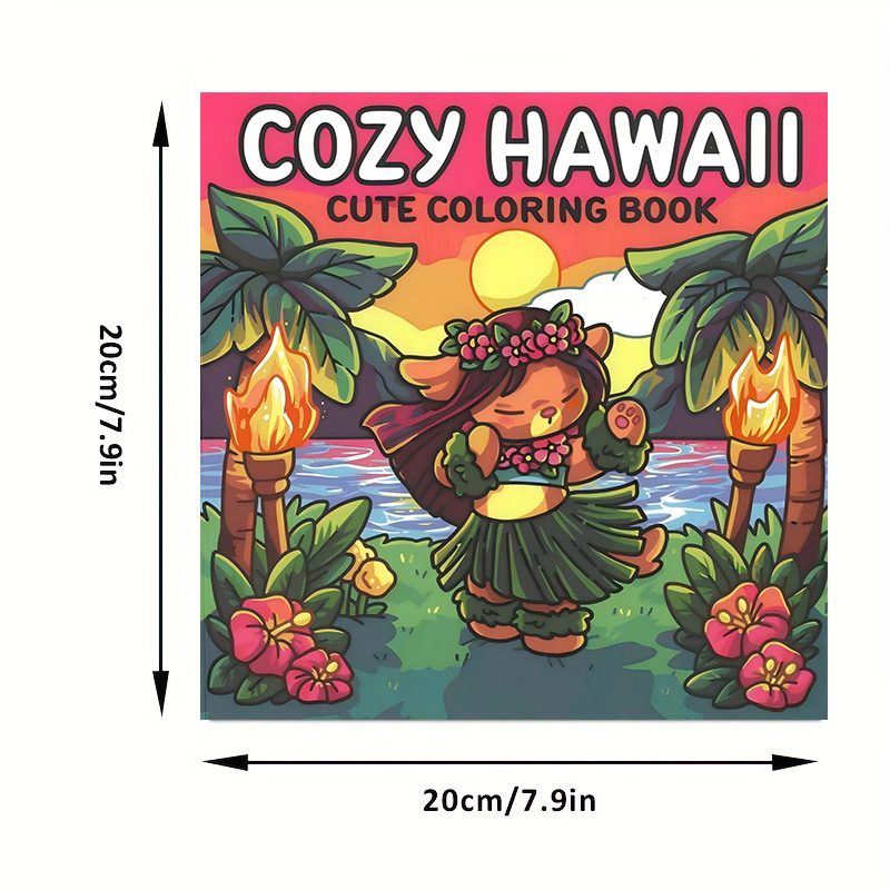 28 Pages Hawaii Style Coloring - Food And Snacks Coloring Book recension och pris