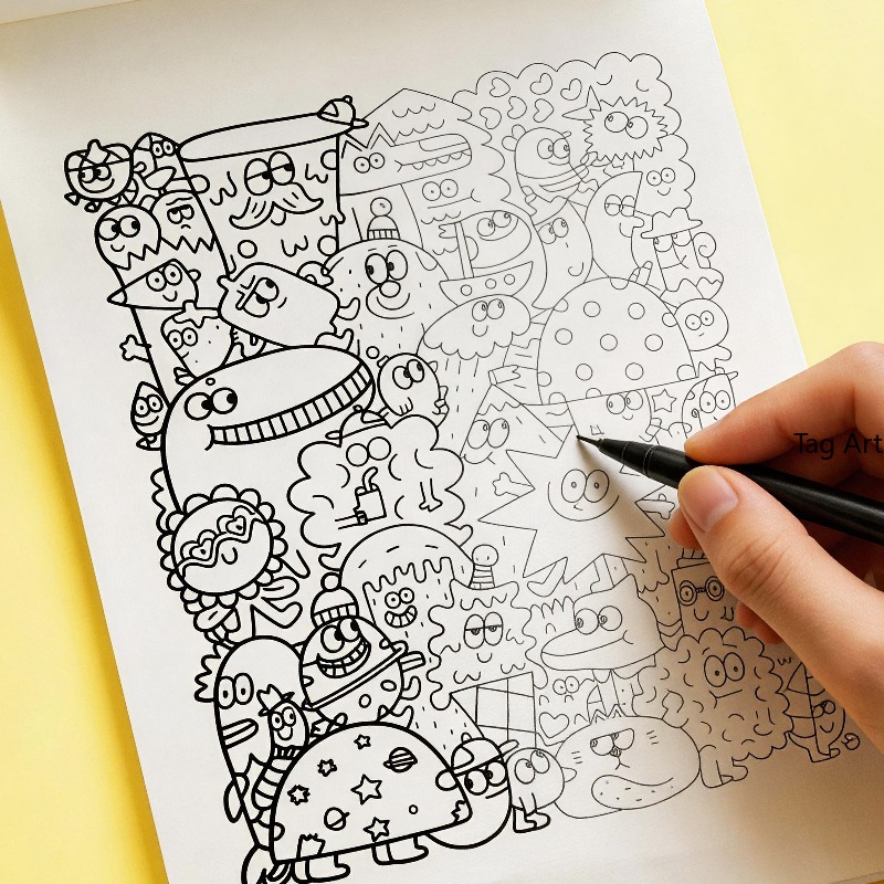 Anxious Relief Hand Picture Bo - Food And Snacks Coloring Book recension och pris