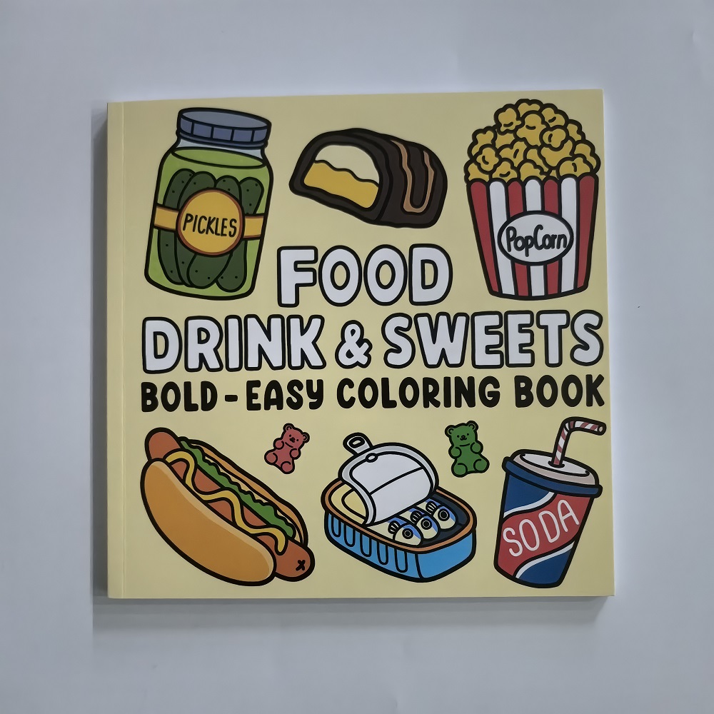 Food Drinks Desserts Coloring  - Food And Snacks Coloring Book recension och pris