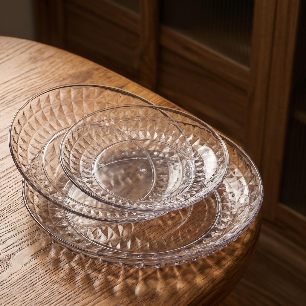 Clear Plastic Serving Tray Rou - Food Platter Snacks recension och pris