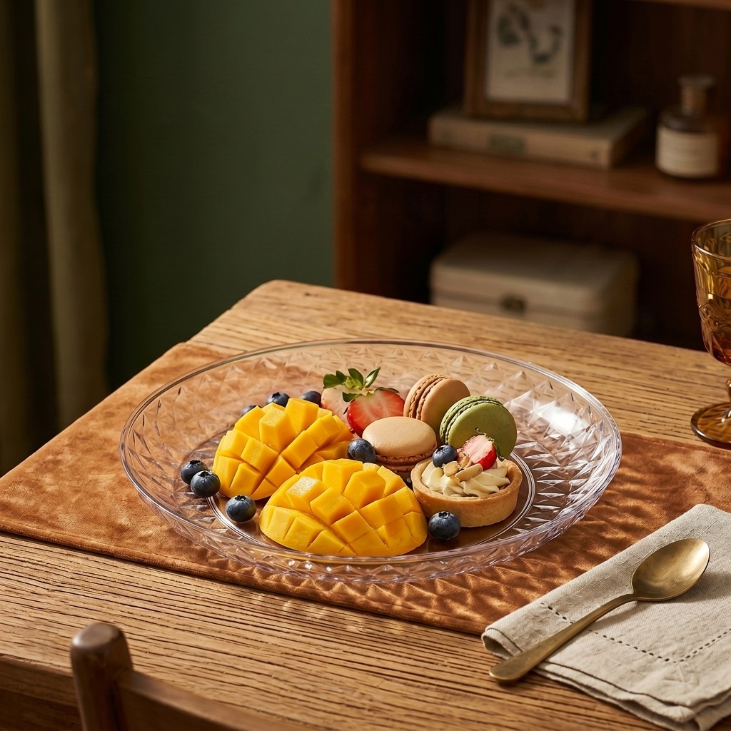 Clear Plastic Serving Tray Rou - Food Platter Snacks recension och pris