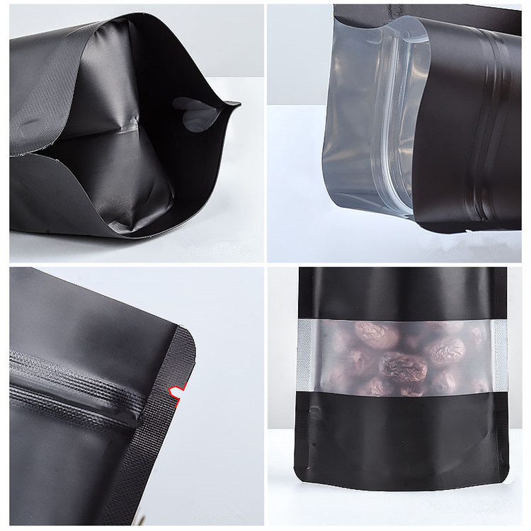 100PCS Stand-up Matte Black Al - Food Like Snacks recension och pris