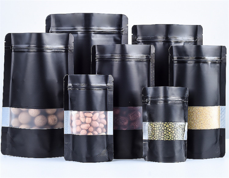 100PCS Stand-up Matte Black Al - Food Like Snacks recension och pris