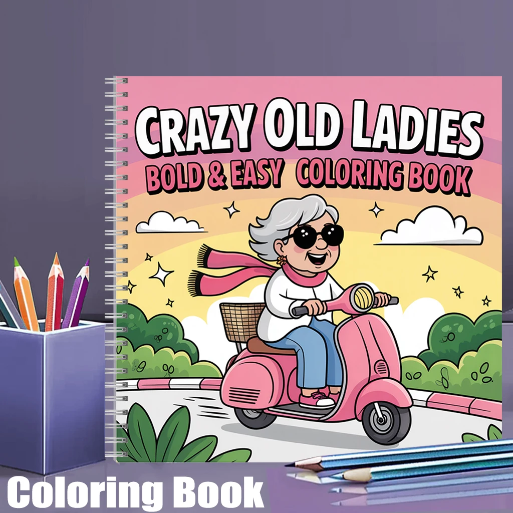 Crazy Old Ladies Coloring Book - Food And Snacks Coloring Book recension och pris