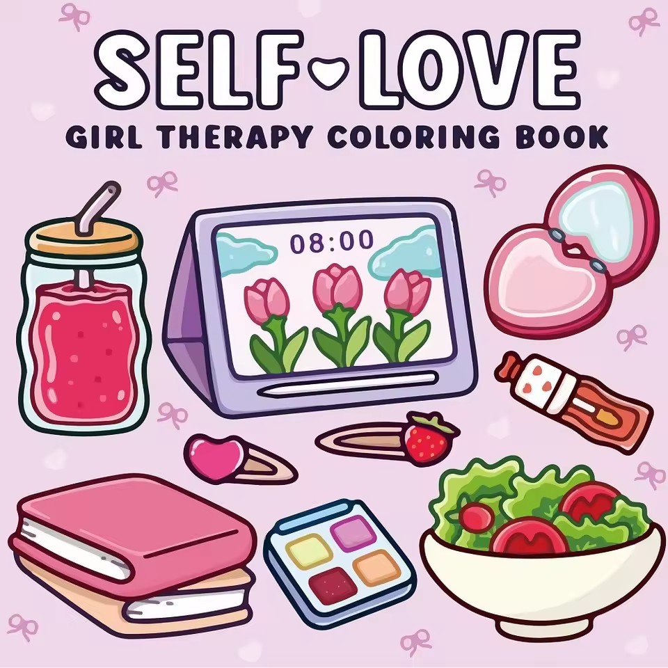 Self Love Coloring Book for Ad - Food And Snacks Coloring Book recension och pris