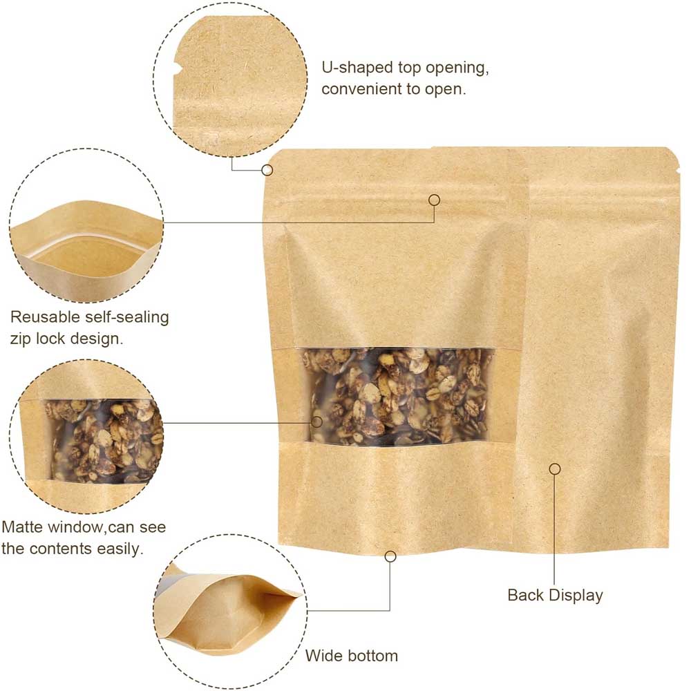 10-50pcs Upright Seal Bone Zip - Food Like Snacks recension och pris