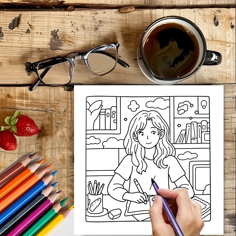28 Pages Cozy Girls's Day Colo - Food And Snacks Coloring Book recension och pris