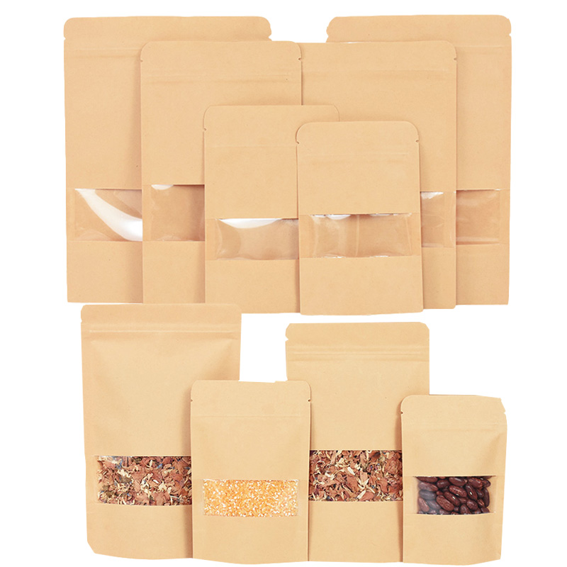 20/50pcs Kraft Paper Zip Lock  - Food Like Snacks recension och pris