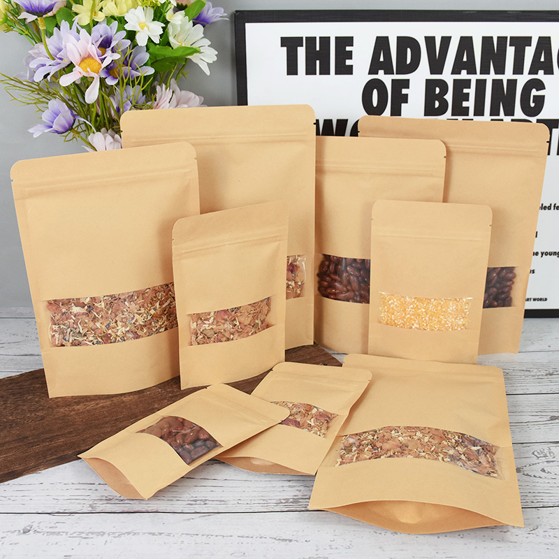 20/50pcs Kraft Paper Zip Lock  - Food Like Snacks recension och pris