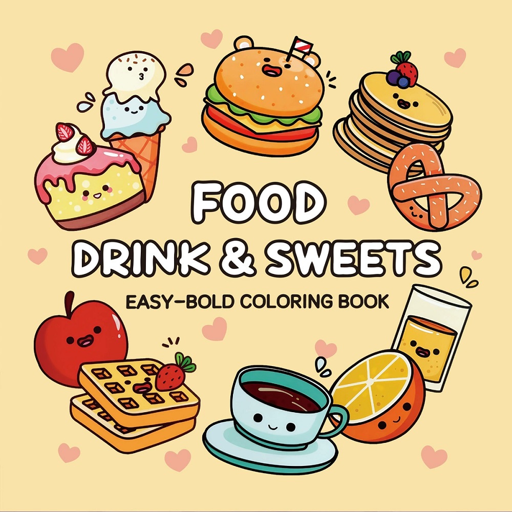 Food Drink & Sweets Easy-bold  - Food And Snacks Coloring Book recension och pris