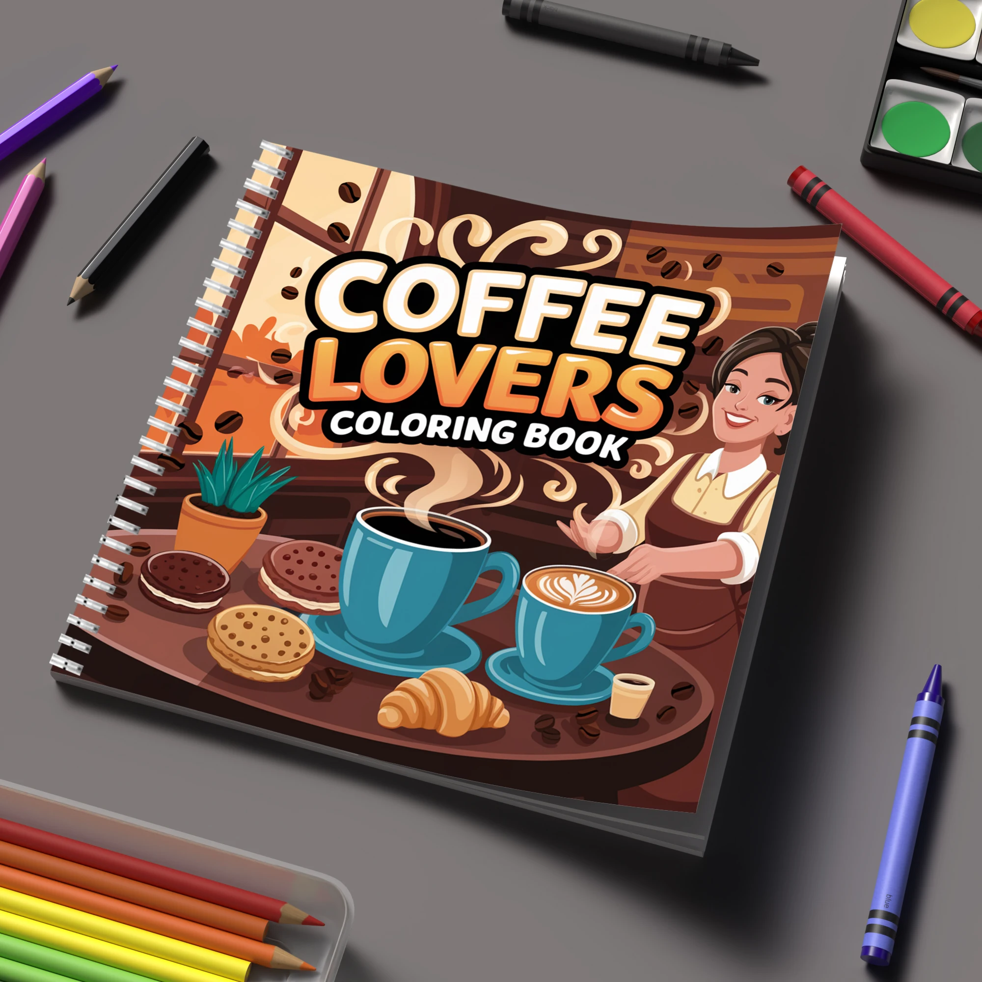 Coloring Book Coffee Lovers fo - Food And Snacks Coloring Book recension och pris