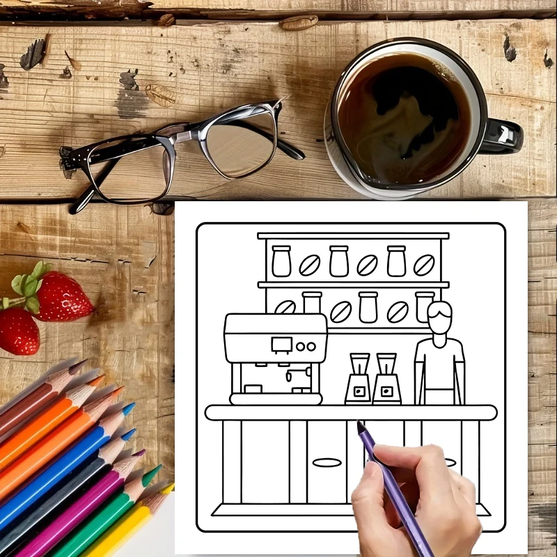 Coloring Book Coffee Lovers fo - Food And Snacks Coloring Book recension och pris