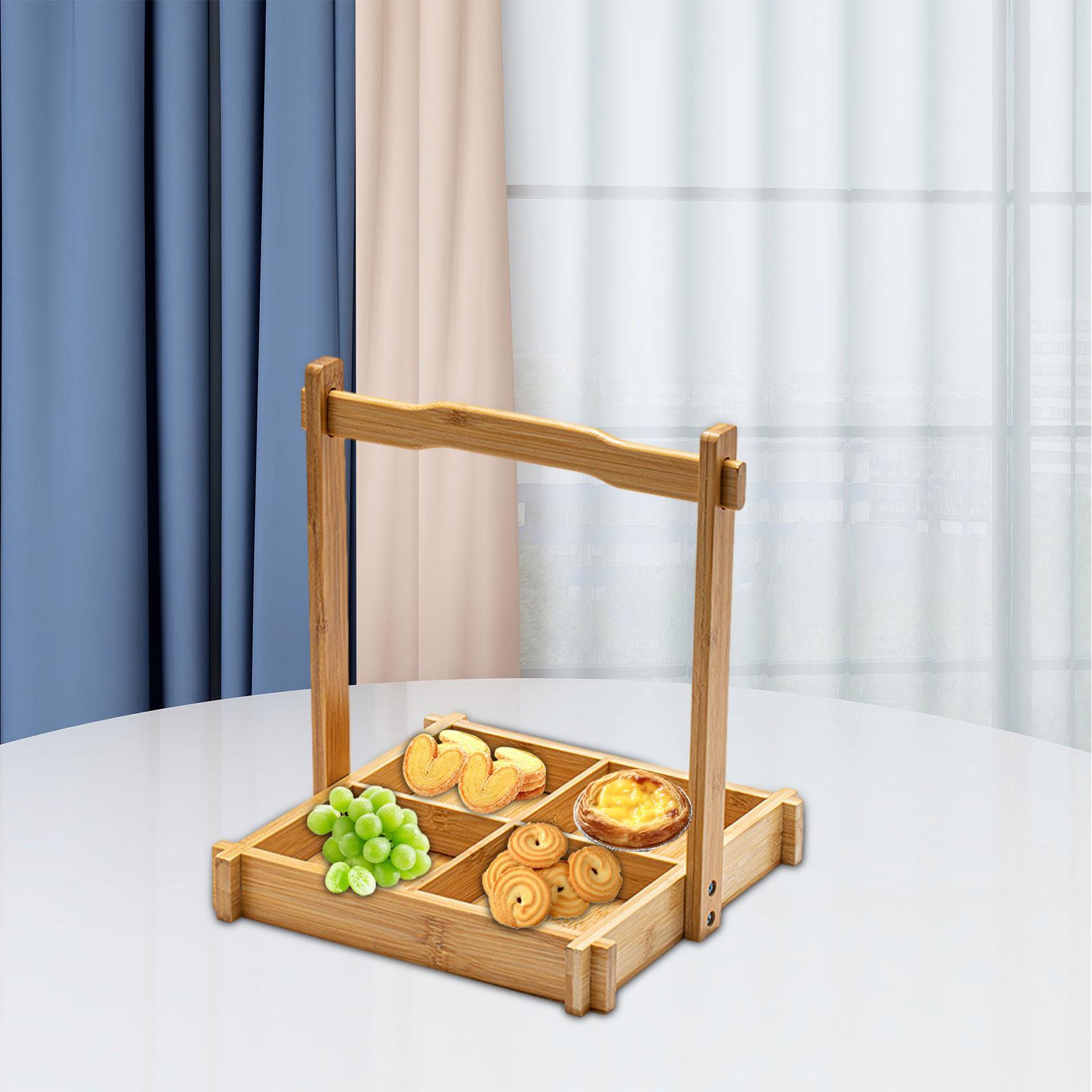 Bamboo Nuts Platter Tray Secti - Food Platter Snacks recension och pris