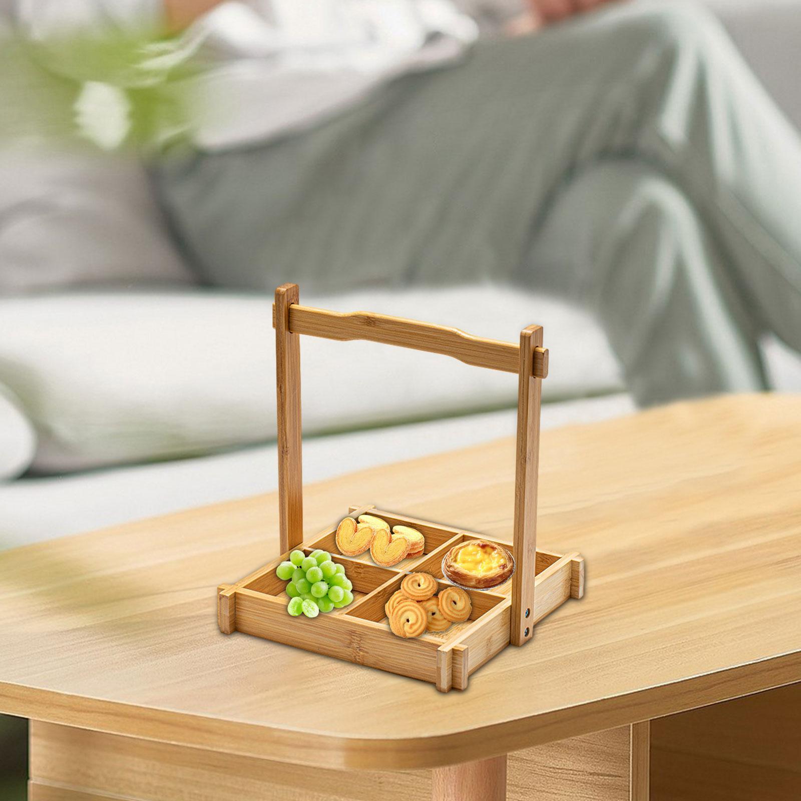 Bamboo Nuts Platter Tray Secti - Food Platter Snacks recension och pris