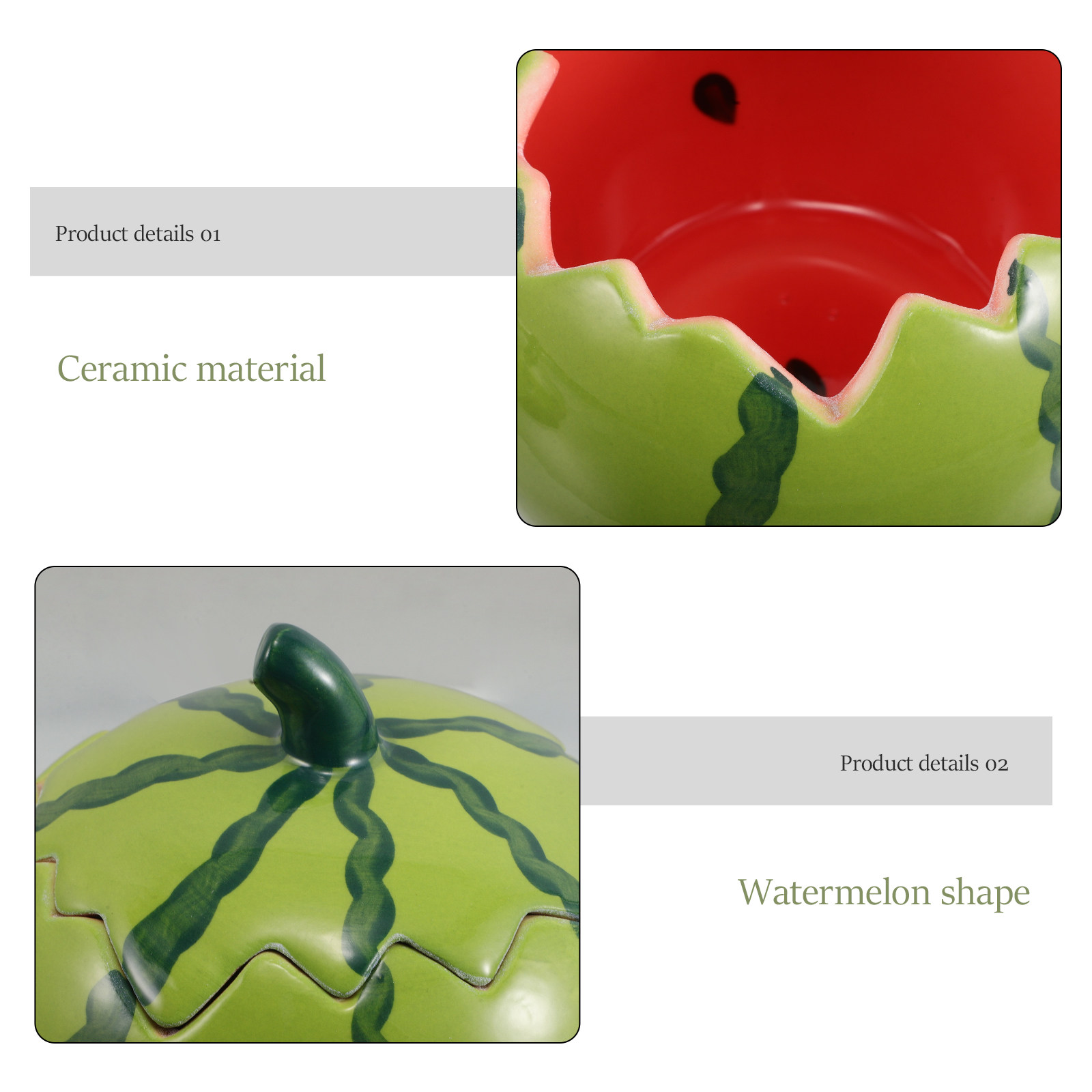 Ceramic Watermelon Shape Bowl  - Food Platter Snacks recension och pris